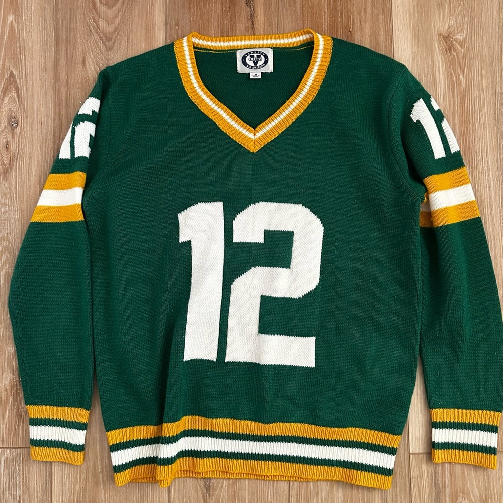Varsity All American 2005 Green Bay Packers  Arron Rodgers Sweater M